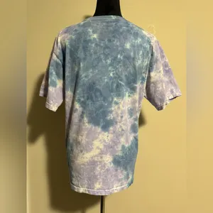 EUC Nickelodeon Blue and Purple SpongeBob Tie Dye Tee size large thumbnail 5