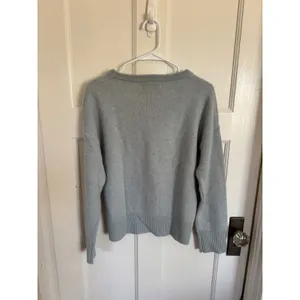 M Magaschoni blue gray cashmere crewneck sweater size medium thumbnail 3