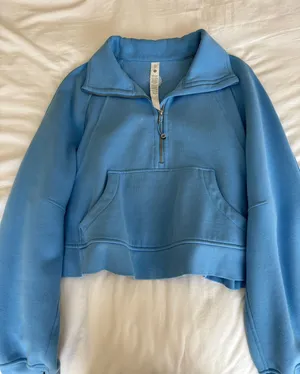 Blue Lululemon Scuba Quarter-Zip Cropped thumbnail 1