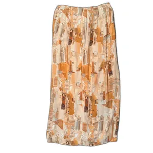 & Other Stories | Printed Asymmetrical Midi Skirt Terracotta Tie Front Boho US 8 thumbnail 5