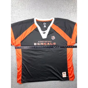 Majestic NFL Cincinnati Bengals‎ Draft Me V Neck Shirt Women 2X Short Sleeve thumbnail 3