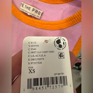 NWT Free People We the Free Only One Ringer Tank Sweet Lilac Carrot Combo - XS thumbnail 12