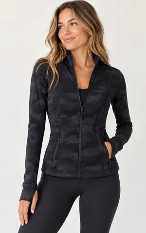 Lululemon Define Jacket Heritage 365 Camo Deep Coal Multi Size 4 Black thumbnail 1