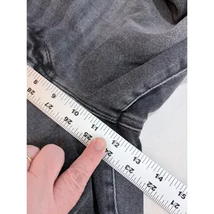 Good American Gray Straight Leg‎ Jeans Washed Black Denim Size 14/32 thumbnail 6