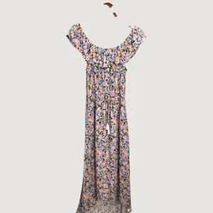 Kingston Grey Floral Off The Shoulder High Low Maxi Dress Medium Tassel Waist thumbnail 3