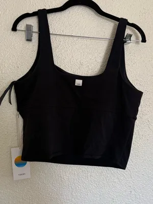 Vuori AllTheForm Support Tank black color size large NWT thumbnail 2