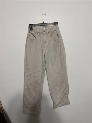 Abercrombie & Fitch Light Beige “The Loose” Baggy Jeans thumbnail 2