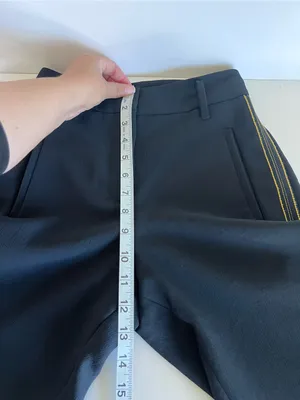 Aritzia Wilfred Women's Jallade Pant Crepe‎ Cropped High Waisted Pants Black thumbnail 10