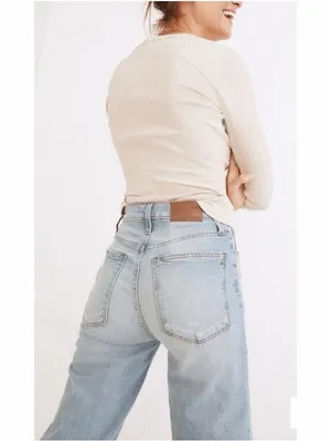 Madewell The‎ Perfect Vintage Straight Jean in Distressed Blue Size 24 thumbnail 3