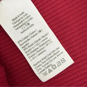 J. Crew Ribbed Puff Sleeve Crewneck Top Red Size Small NWT thumbnail 8