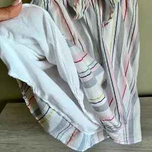 J.Crew Mercantile Rainbow Seersucker Collared Tie Front Dress Size XXS thumbnail 9