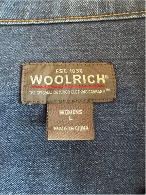 NWOT Woolrich Stretch Jean Jacket Women’s Large Americana Workwear Chic U9 thumbnail 3
