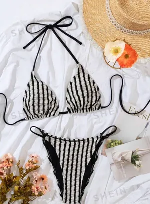 Striped Bikini Set Multi thumbnail 1