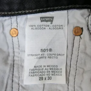 Levi’s 501 Straight Fit Black Jeans thumbnail 7