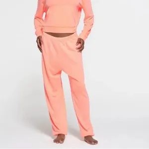 SKIMS Lounge SET French Terry Jogger Cuffed Zip Up Hoodie Orange- Size Large thumbnail 2