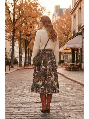 💕JASON WU💕 Printed Skirt ~ Block Moody Tropical Print Large L NWT thumbnail 2