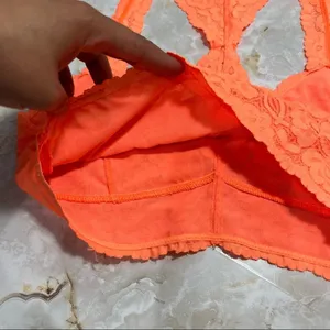 New‎ Free People Intimately Galloon Lace Racerback Bralette Medium Romantic Chic thumbnail 5