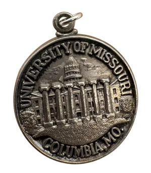 Vintage Sterling Silver University of Missouri Columbia‎ MO Columns Charm 5.33g thumbnail 1