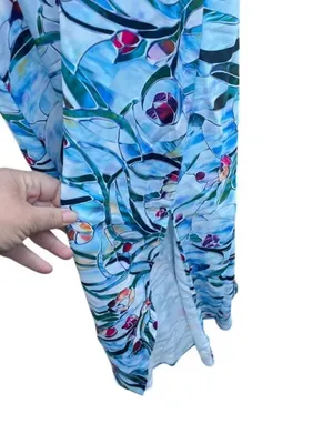 ADOR Light Blue Floral Maxi Dress M NEW thumbnail 14
