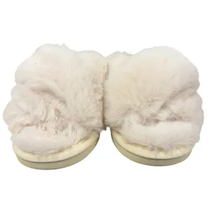 Corkys Faux Fur Slide Slippers Cream Beige Cozy Women's‎ Size 6 thumbnail 3