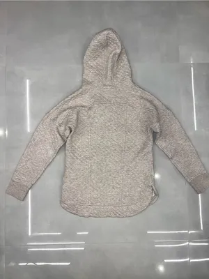 PATAGONIA Women's Cotton Quilt Hoodie Hethered Beige thumbnail 7