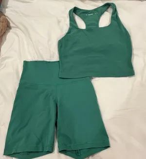 TnAction Green Athletic set Tank and Shorts Set thumbnail 1