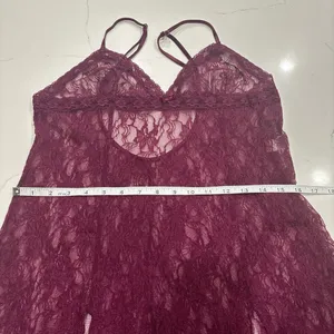 Frederick's of Hollywood Lace Chemise burgundy size L thumbnail 4
