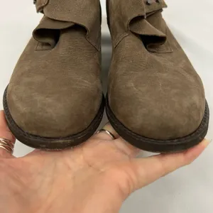 Eileen‎ Fisher Brown Leather Ankle Boots Women's Size 7 Booties Crossover Strap thumbnail 6