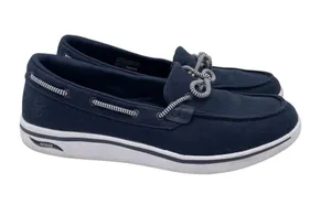 Skechers Women's Arch Fit Uplift Casual Loafers Boat Shoes Size 8 Navy White thumbnail 1