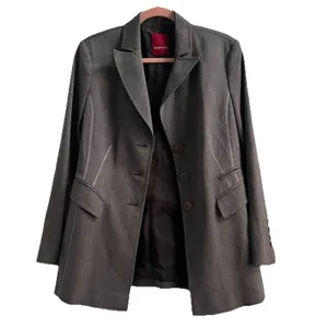 Bianca Grey Blazer Trench Coat Size 8 European Fashion thumbnail 4