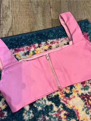 Edikted Pink Square-Neck Crop Top - Women's Sleeveless Bralette thumbnail 8