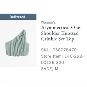 Abercrombie One-Shoulder Sage Top thumbnail 2