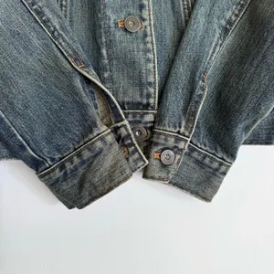 Vintage 200”s Gap Denim Jean Jacket Dark Mud Wash Preppy Size S Y2K thumbnail 3