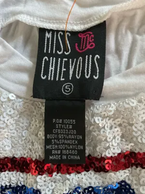 Miss Chievous Little girls USA sequin shirt thumbnail 3