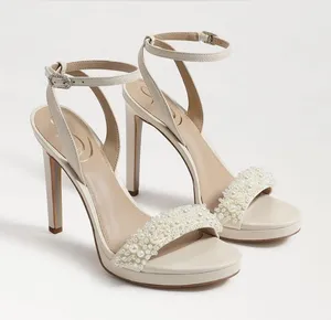Sam Edelman Jade Perla Ivory Pearl Bridal Platform Heels Women’s Size 9.5 thumbnail 1