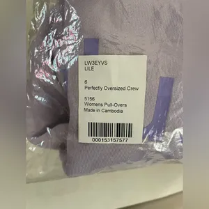 Lululemon NWT Perfectly Oversized Crewneck Sweatshirt Lilac Smoke Size 6 graphic thumbnail 10