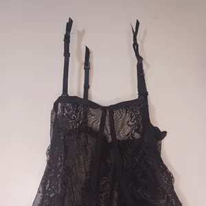 Fredericks Hollywood Arielle Lace Bustier XL Black Corset Boned Underwire NWT thumbnail 7