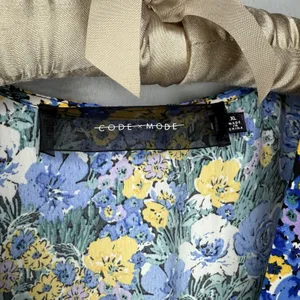 CODE x MODE Floral Maxi Dress XL Empire‎ Waist Drop Waist Ruffle Bishop Sleeve thumbnail 12