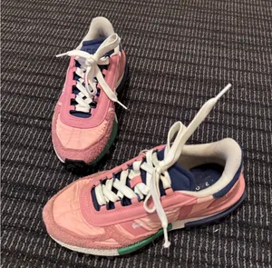 🔼Lacoste Elite Suede Leather Active Athletic Sneakers Pink Retro Vintage 8 thumbnail 4
