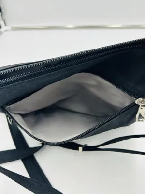 Travelon Anti Theft Classic Crossbody Bag Black RFID Blocking 11" x 9" Pockets thumbnail 6
