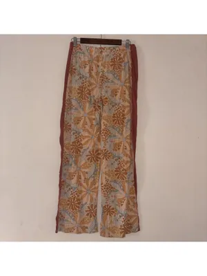 World Market Floral Print Wide Leg Lounge Pants Size S/M Retro Style thumbnail 3
