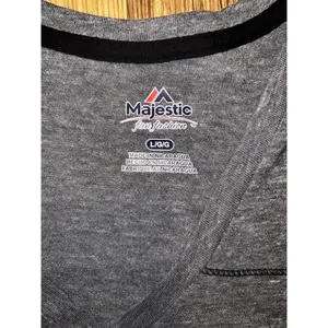 Majestic Pittsburgh Pirates‎ Women's Stripped V-neck Graphic T-shirt Sz L Large Soft Thin thumbnail 3