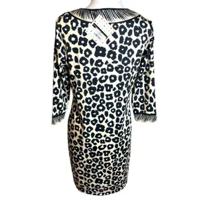 NWT Gretchen Scott Bordertown dress Me Jane leopard Sz‎ XS thumbnail 3
