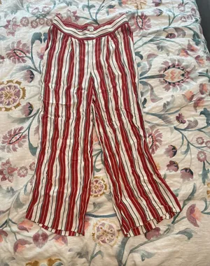 Striped Cropped Loft Pants  thumbnail 1