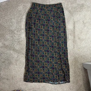 Melrose Studio Maxi Skirt Vintage Side Button Closure Size 12 Paisley Geometric thumbnail 2