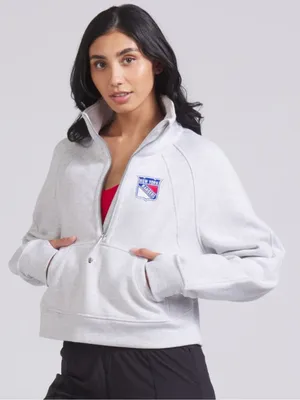 NWOT Lululemon x New York Rangers sz L Scuba Oversized Funnel Neck Half-Zip thumbnail 1