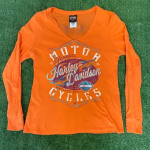 Harley-Davidson Women's Vibrant Orange Long Sleeve Tee thumbnail 1