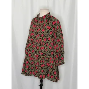 Anthropologie ERI + ALI Iona Floral Soft Swing Blouse Tiered Top Shirt Medium thumbnail 5