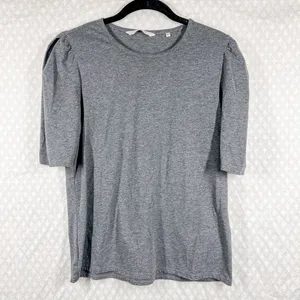 Rebecca Taylor Grey Puff Short Sleeve‎ Top thumbnail 2