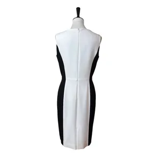 Preston & York Women’s Dress Sheath Classic Black White Color Block Size 8 thumbnail 4